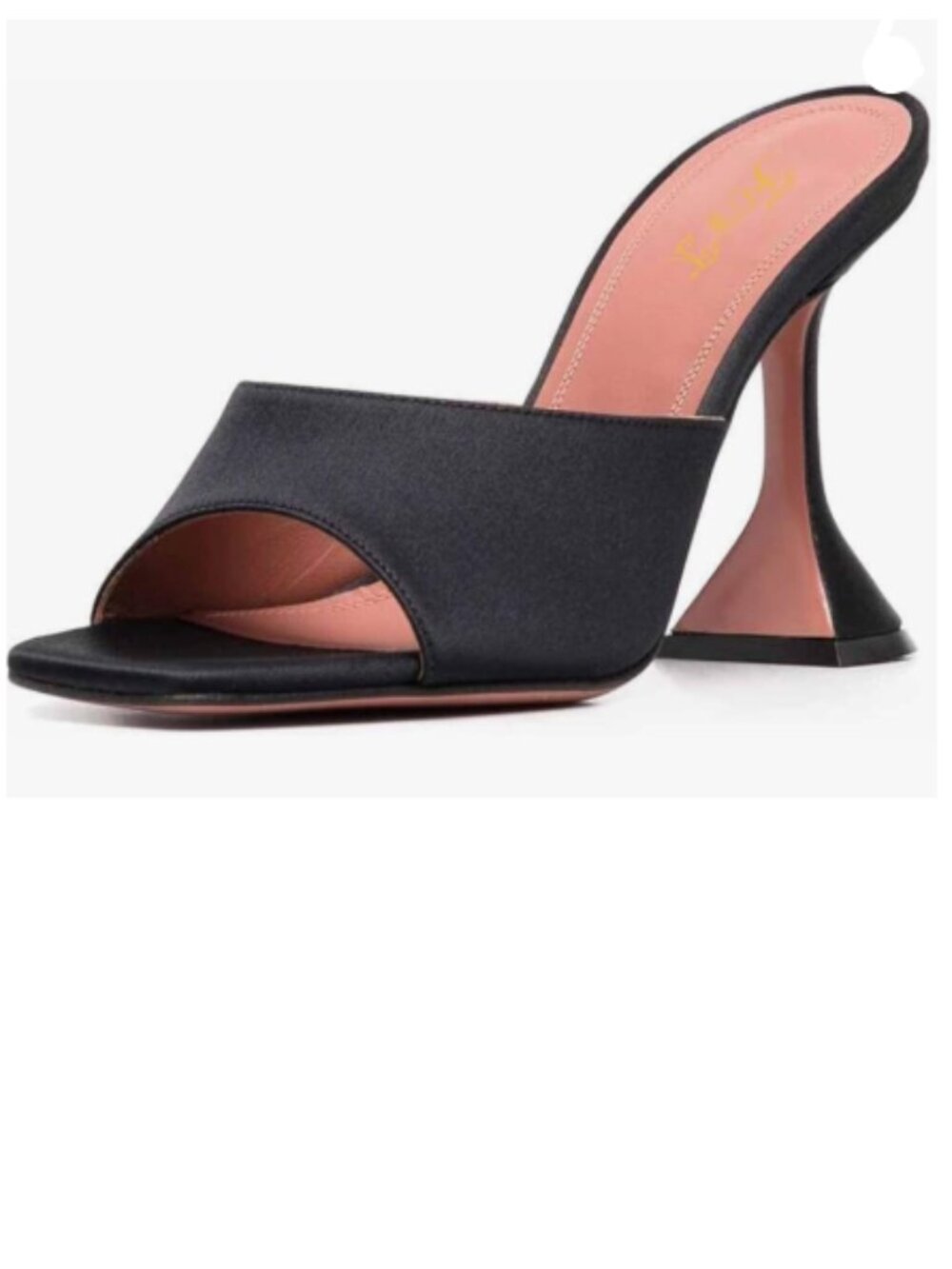 FOWT Black Stylish Peep Toe High Heel Mules Slip on Ladies Party Slide Sandals